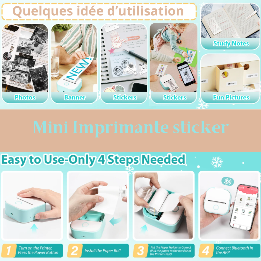 Mini Imprimante Stickers