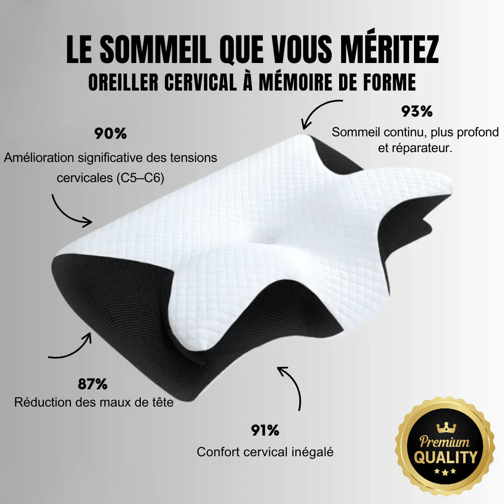 Oreiller Premium à mémoire de forme cervical