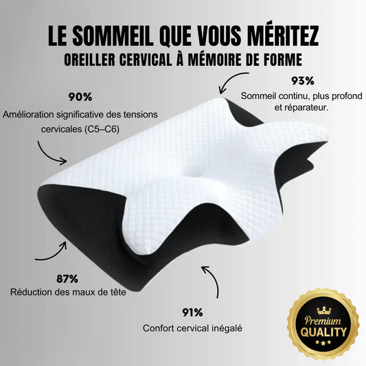 Oreiller Premium à mémoire de forme cervical