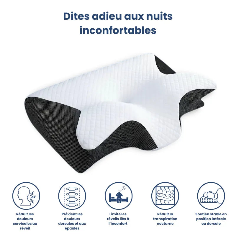 Oreiller Premium à mémoire de forme cervical